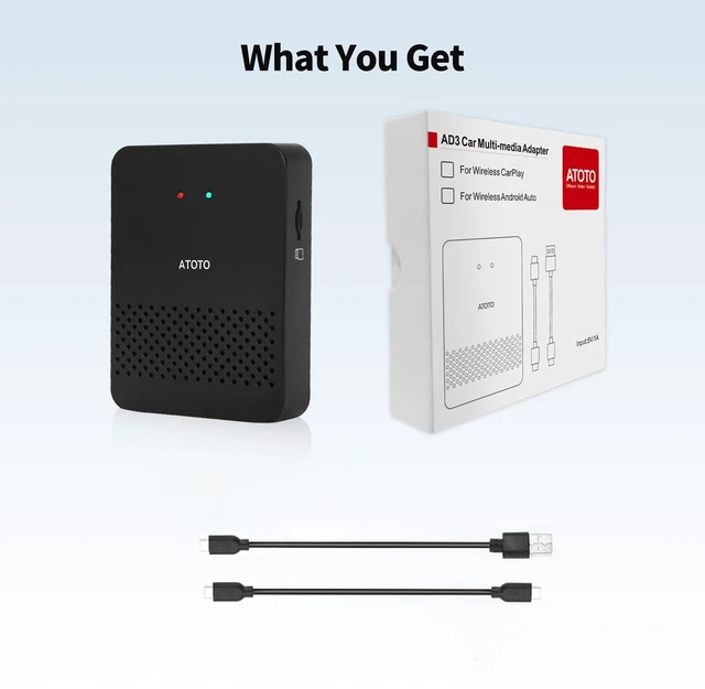 Alt view image 7 of 7 - ATOTO AD3AA-BK Wireless Android Auto Adapter, Convert Wired to Wireless for Factory Wired Android Auto or Aftermarket Head Unit, Compatible with Toyota/Nissan/Honda/Ford/Audi/Benz, Online Update