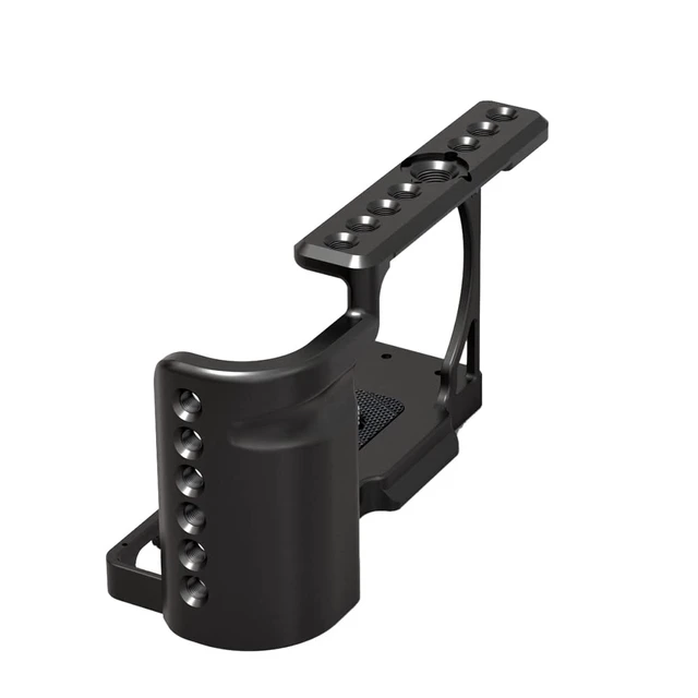 Alt view image 6 of 7 - NICEYRIG Cage for Sony ZV-E10 Vlog Vlogging Camera with Aluminum HandleGrip | Arri & 1/4 Threads, Top Nato Rail, Mount Arca Standard Tripod