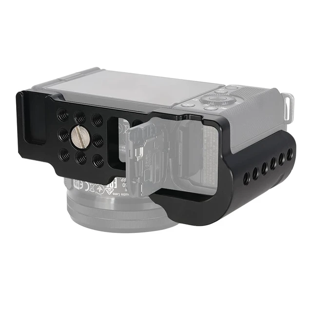 Alt view image 5 of 7 - NICEYRIG Cage for Sony ZV-E10 Vlog Vlogging Camera with Aluminum HandleGrip | Arri & 1/4 Threads, Top Nato Rail, Mount Arca Standard Tripod