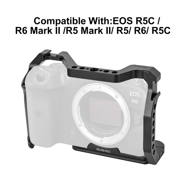 Alt view image 3 of 7 - R5 ii/R5/R6/R5C/R6 ii Camera Cage,R5 Mark ii/R6 Mark ii Cage with Cold Shoe and ARRI Interface for EOS R5C/R6 Mark II/R5 Mark II/R5/R6/R5C