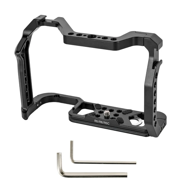 Alt view image 7 of 7 - R5 ii/R5/R6/R5C/R6 ii Camera Cage,R5 Mark ii/R6 Mark ii Cage with Cold Shoe and ARRI Interface for EOS R5C/R6 Mark II/R5 Mark II/R5/R6/R5C