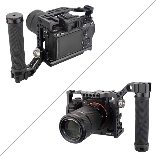 Alt view image 5 of 6 - MAGICRIG A7RIII / A7III / Alpha 7 III /A7M3 Quick Release Camera Cage Kit | for Sony A7R3 /A7R Mark III/ILCE-7RM3,with Rubber ARRI Locating Top Handle,with 5 Cold Shoe ,1/4"-20 & 3/8"-16 ARRI Threads