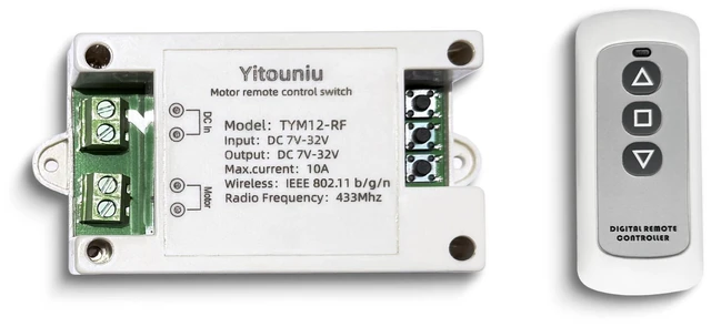 Main image of Tuya Smart WiFi/Bluetooth DC Motor Controller 10A 7-32V Reversible Switch with Timer, Voice Control for Electric Actuators, Smart Home (Alexa Compatible)
