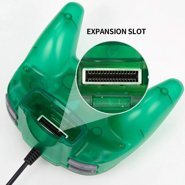 Alt view image 4 of 6 - miadore 2 Pack Classic N64 Controller, Wired N64 Retro 64-bit Mini Gamepad Remote with Upgraded Japan Joystick for Ultra N64 Console Video Game System ( Blue/Green )
