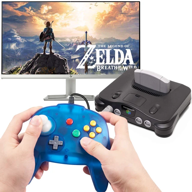 Alt view image 6 of 6 - miadore 2 Pack Classic N64 Controller, Wired N64 Retro 64-bit Mini Gamepad Remote with Upgraded Japan Joystick for Ultra N64 Console Video Game System ( Blue/Green )