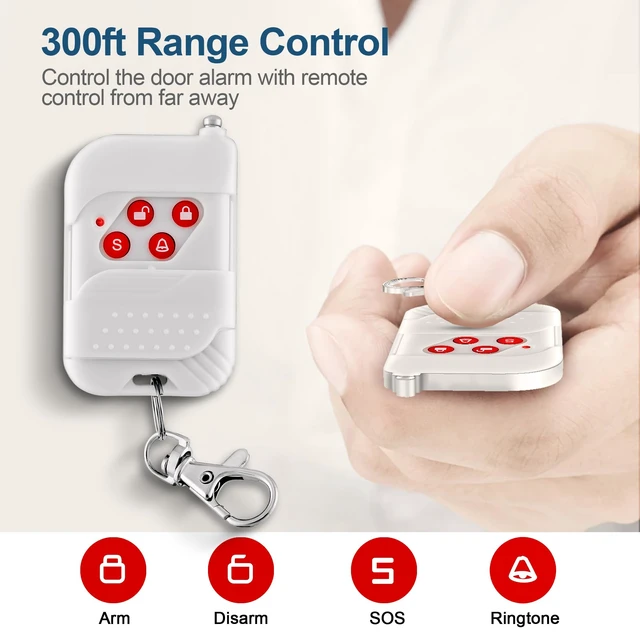 Alt view image 4 of 7 - WiFi Alarm Home Security System, Wireless Alarm System with Loud 120dB Window Door Alarms Sensor, Remote Control WiFi Siren for Shed Garage