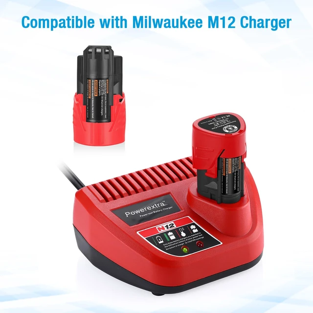 Alt view image 7 of 7 - 4 Pack M12 3.0Ah Replacement Battery for Milwaukee 12V Cordless Tools | Compatible with Milwaukee M12 Lithium Ion Battery 48-11-2420 48-11-2440 48-11-2402 48-11-2411 48-11-2412