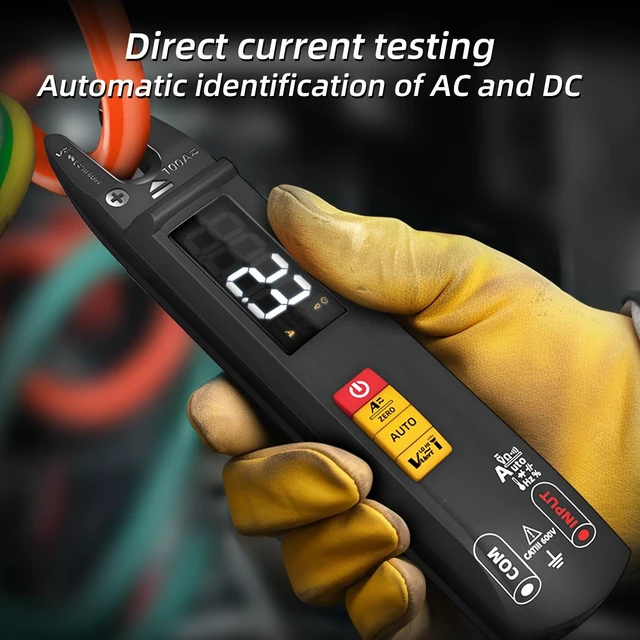 Alt view image 3 of 7 - Open Jaw Digtal Multimeter 6000 Counts Clamp Meter, Digital Electrical Tester,Rechargeable with Smart Mode,Measuring Resistance,Capacitance,Frequency,Continuity,Diode,AC/DC Voltage&Current