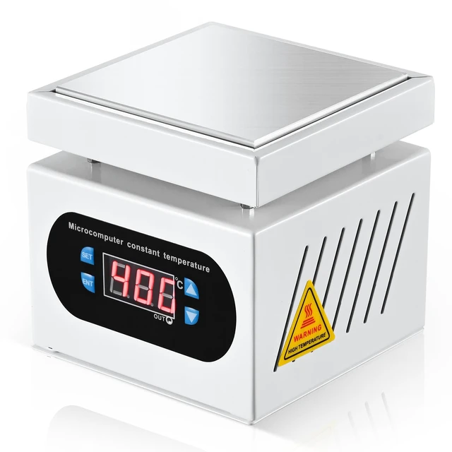 Alt view image 3 of 7 - 350W Soldering Hot Plate,100×100mm LED Microcomputer Preheat Rework Heater | 110V Aluminum Preheat Soldering Station Welder 30400 Wide Adjustable Temperature & Precise CPU Constant Temp Control