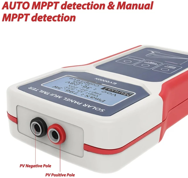 Alt view image 2 of 7 - Solar Panel Tester/EY800W Solar Panel Meter/PV Testing Instrument Ultra Open Circuit Voltage Auto/Manual MPPT Clear LCD