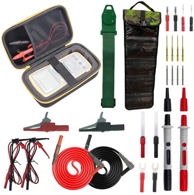 Main image of Makeronics 28-in-1 Electrical Multimeter Test Lead Kit with Carrying Case | Compatible with Fluke Digital Multimeter | Hanging Strap | Wire Piercer | Alligator Clips for Digital Electrical Testing