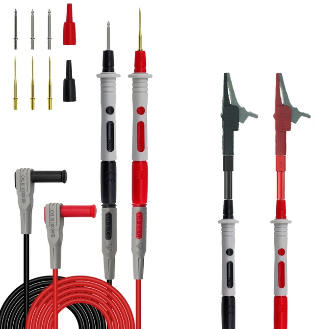 Alt view image 5 of 7 - Makeronics 28-in-1 Electrical Multimeter Test Lead Kit with Carrying Case | Compatible with Fluke Digital Multimeter | Hanging Strap | Wire Piercer | Alligator Clips for Digital Electrical Testing
