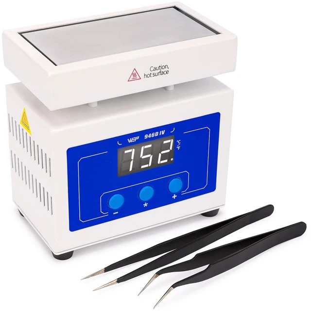Main image of WEP 946D IV 100x50mm Small LED Soldering Hot Plate for SMD BGA Smartphone Microcomputer Rework Reflow, 210W Preheater Station with / Digital Temperature Control