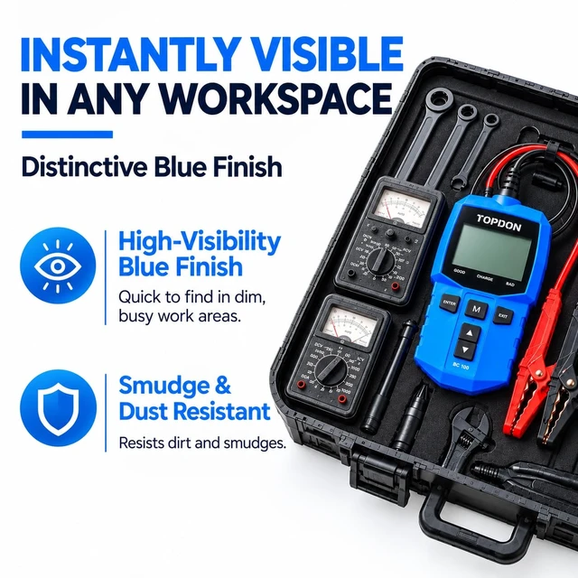Alt view image 7 of 7 - TOPDON BC100 Car Battery Tester 12V Automotive 100-2000 CCA Load Tester | Auto Alternator Tester Digital with Data Playback Charging Cranking System Tester for Car Truck Motorcycle ATV SUV Boat Yacht