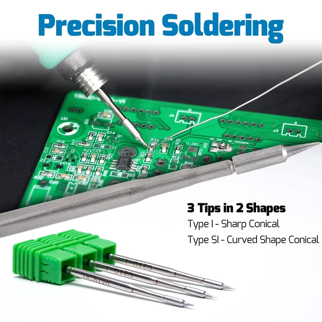 Alt view image 5 of 7 - WEP 982-I Precision Soldering Iron Station with Temperature Control, Preset Channels, °C-°F Conversion, Sleep Mode, Automatic Shutdown, Calibration Functions C210 Compatible Soldering Tips
