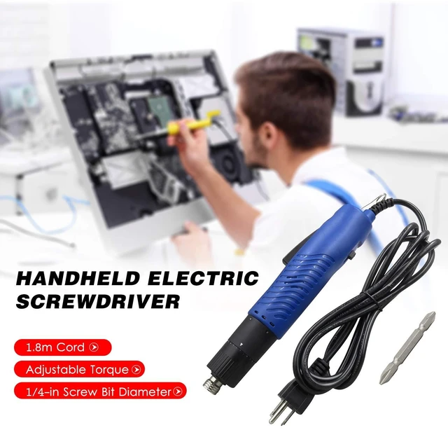 Alt view image 2 of 7 - VISLONE AC 110V Electric Screwdriver Handheld Corded Electric Screw Driver Adjustable Torque 1/4-in Screw Bit Diameter Repair Tool