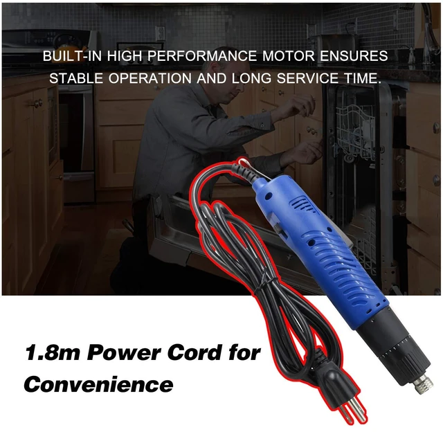 Alt view image 4 of 7 - VISLONE AC 110V Electric Screwdriver Handheld Corded Electric Screw Driver Adjustable Torque 1/4-in Screw Bit Diameter Repair Tool