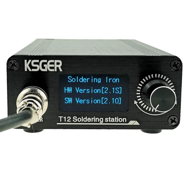 Alt view image 2 of 7 - KSGER T12 Soldering Iron Station OLED DIY STM32 V2.1S Temperature Controller Electronic Welding Iron Tips Handle Aluminum Alloy Case Power Equipments 110V T12-K D16 JL02 Sting