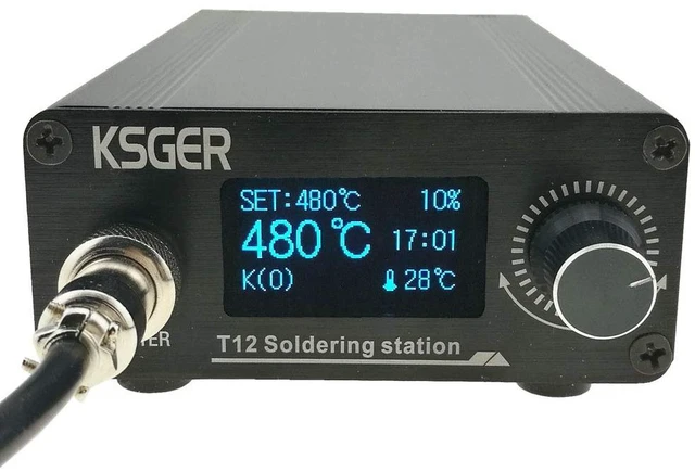 Main image of KSGER T12 Soldering Iron Station OLED DIY STM32 V2.1S Temperature Controller Electronic Welding Iron Tips Handle Aluminum Alloy Case Power Equipments 110V T12-K D16 JL02 Sting