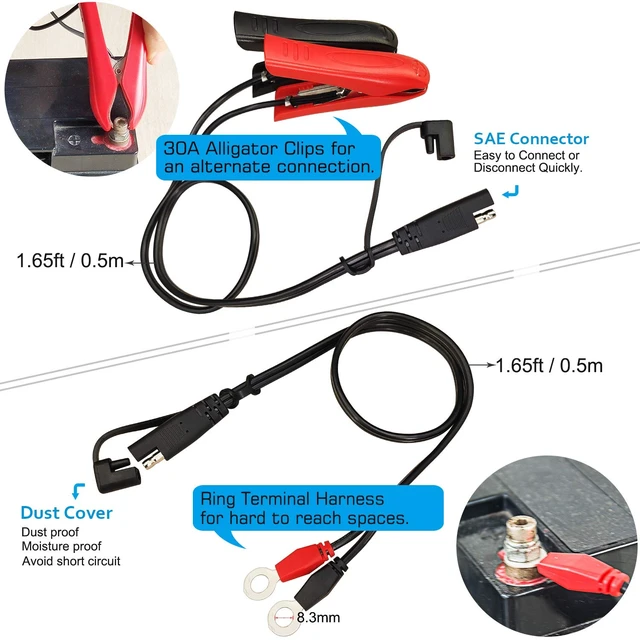 Alt view image 6 of 7 - Heagstat 2/5.5A 6V/12V Smart Battery Charger, Trickle Charger & Maintainer | 8-Stage, 5-Mode Options: 6V/5.5A, 12V/2A, 12V/5.5A, 12V/Winter, 12.8V/(LiFePO4) Charging Mode for Car Motorcycle ATVs