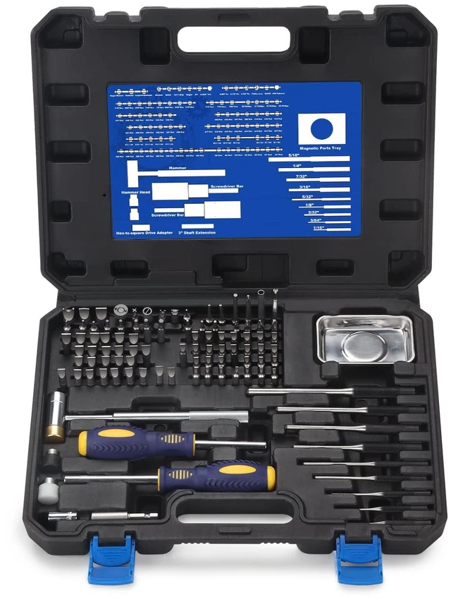 Main image of BULLTOOLS Precision Screwdriver Set, 100-Piece Torque Screwdriver Engineering Repair Kit, Roll Pin Punch Set with Magnetic Screwdriver Handle and Storage Case for Maintenance