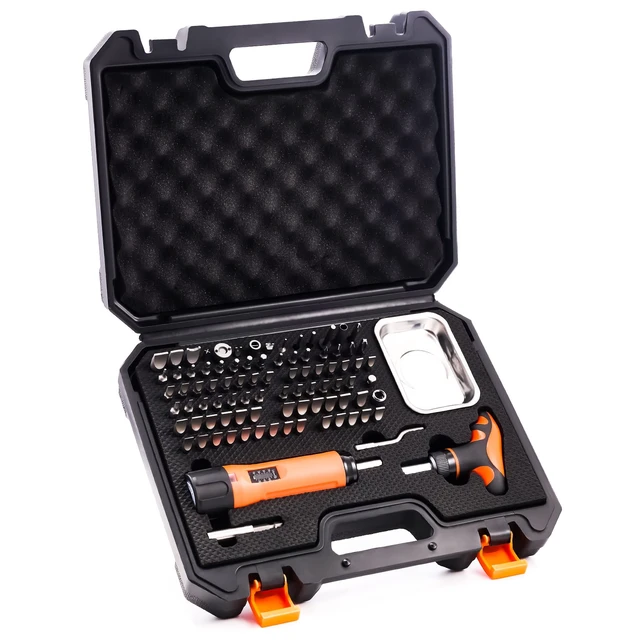 Alt view image 2 of 7 - KNINE OUTDOORS Precision 1/4" Torque Screwdriver Set Adjustable from 10 to 70 In-Lbs Engineering Repair Kit Maintenance Tools with T-BAR Ratchet Screwdriver, Set of 92 pieces