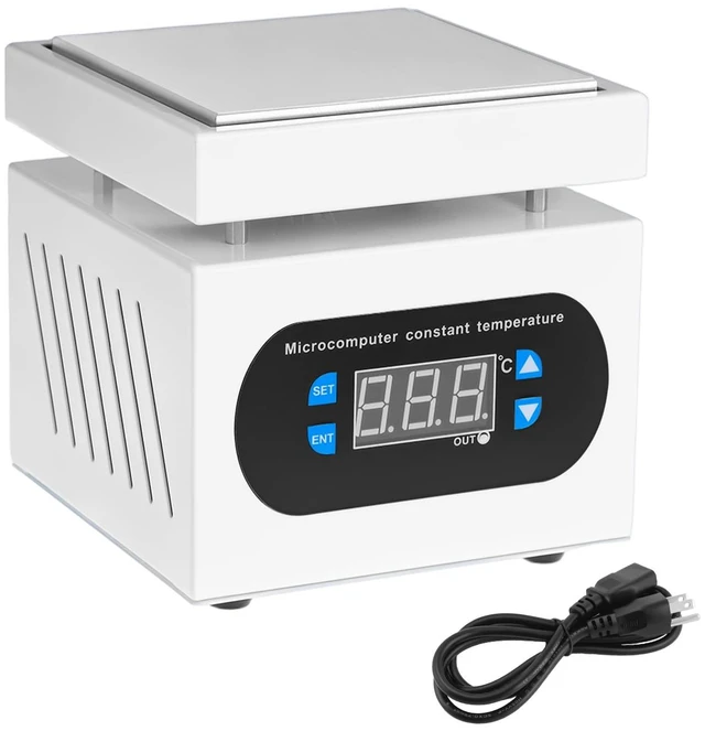 Main image of QWORK Soldering Hot Plate, 110V 360W Soldering Station with Digital Display Electric Preheat Rework Heater Lab for Precision Heating (30°C to 400°C)