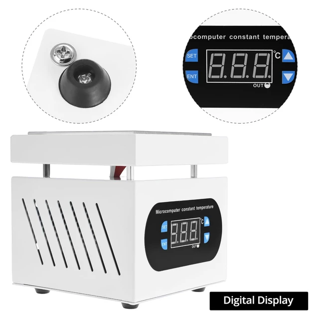 Alt view image 4 of 7 - QWORK Soldering Hot Plate, 110V 360W Soldering Station with Digital Display Electric Preheat Rework Heater Lab for Precision Heating (30°C to 400°C)