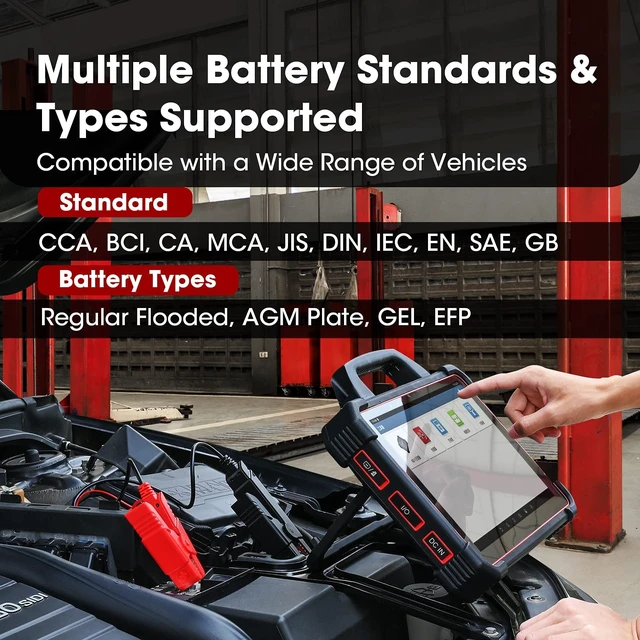 Alt view image 2 of 7 - LAUNCH X431 BST360 Car Battery Tester, 6V 12V Battery Load Tester | Auto Alternator Analyzer for CCA/AGM/GEL, Bluetooth Connection, Compatible with Android/iPhone/LAUNCH X431 Diagnostic Tools