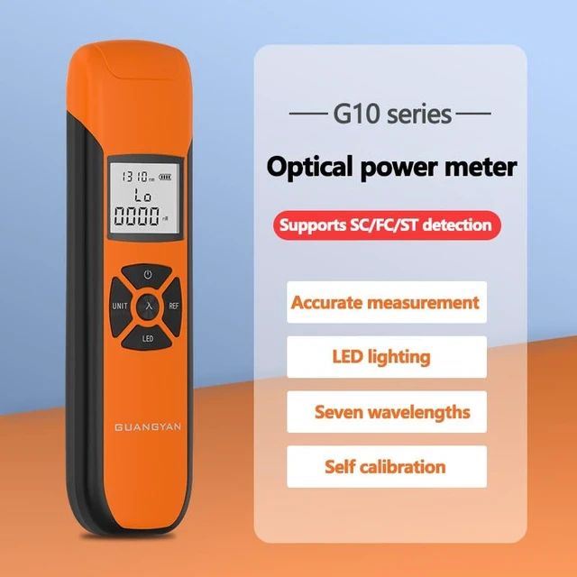 Alt view image 3 of 7 - Oaufttik G10 Optic Power Meter -70+10 dBm Fiber Light Meter for Testing 7 Wavelengths, Rechargeable Battery, Flash Light OPM