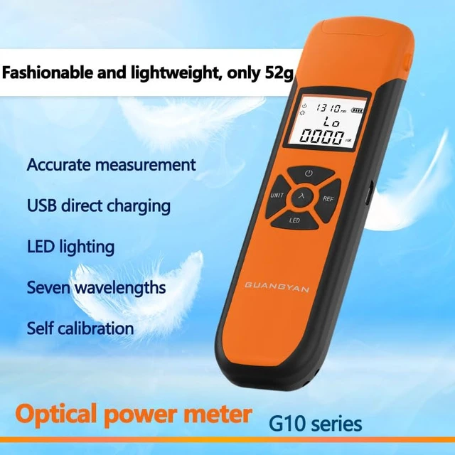 Alt view image 6 of 7 - Oaufttik G10 Optic Power Meter -70+10 dBm Fiber Light Meter for Testing 7 Wavelengths, Rechargeable Battery, Flash Light OPM