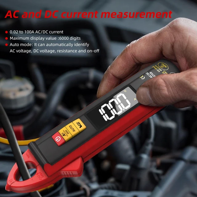 Alt view image 3 of 7 - BSIDE UX1 Digital Clamp Meter 1mA AC/DC Current True RMS Auto-Ranging 6000 Counts Meter Hz Temperature Capacitance Live Check V-Alert Low Impedance Voltage Tester