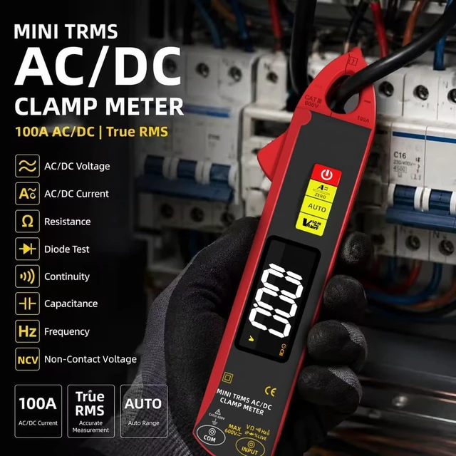 Alt view image 5 of 7 - BSIDE UX1 Digital Clamp Meter 1mA AC/DC Current True RMS Auto-Ranging 6000 Counts Meter Hz Temperature Capacitance Live Check V-Alert Low Impedance Voltage Tester