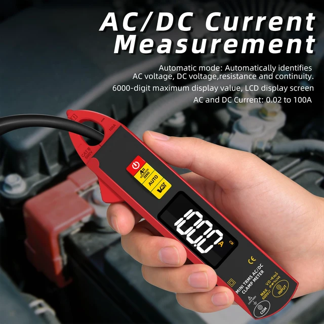 Alt view image 2 of 7 - BSIDE UX1 Digital Clamp Meter 1mA AC/DC Current True RMS Auto-Ranging 6000 Counts Meter Hz Temperature Capacitance Live Check V-Alert Low Impedance Voltage Tester