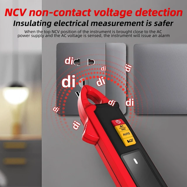 Alt view image 7 of 7 - BSIDE UX1 Digital Clamp Meter 1mA AC/DC Current True RMS Auto-Ranging 6000 Counts Meter Hz Temperature Capacitance Live Check V-Alert Low Impedance Voltage Tester