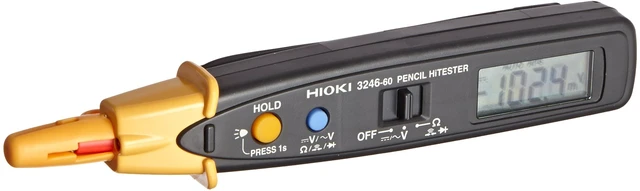 Main image of Hioki 3246-60 HiTester Pen-Sized Digital Multimeter with Flashlight, 42 Megaohms, 600V