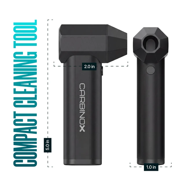 Alt view image 5 of 7 - CARBINOX Powerblast Pro Compressed Air Duster, Electric Air Blower for PC | Cordless, USB-C rechargeable, 4 speeds including a 130,000 RPM turbo mode, LED light, for keyboards, computers and cars