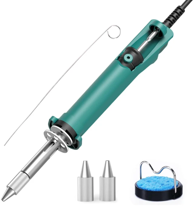 Main image of YIHUA 929D VI Temperature Controlled Electric Desoldering Iron with Upgraded Performance Heated Solder Sucker Tool with 3 Nozzles Soldering Iron Pump Function