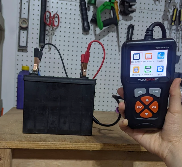 Alt view image 4 of 7 - YOUCANIC Voltcheck Pro UCAN-Volt-II Car Battery Tester 12V 24V, 100 to 2000 CCA | Battery, Starter and Alternator Tester for Cranking and Charging Systems with QR Report | Cars, Trucks, SUVs, Boats
