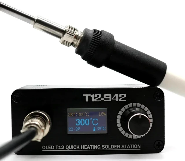 Main image of DC12-24V 75W Soldering Iron Station with T12-K solder tip for RC Repair | Power supply not included, T12-942, Adjustable temperature Autosleep/Auto power-off