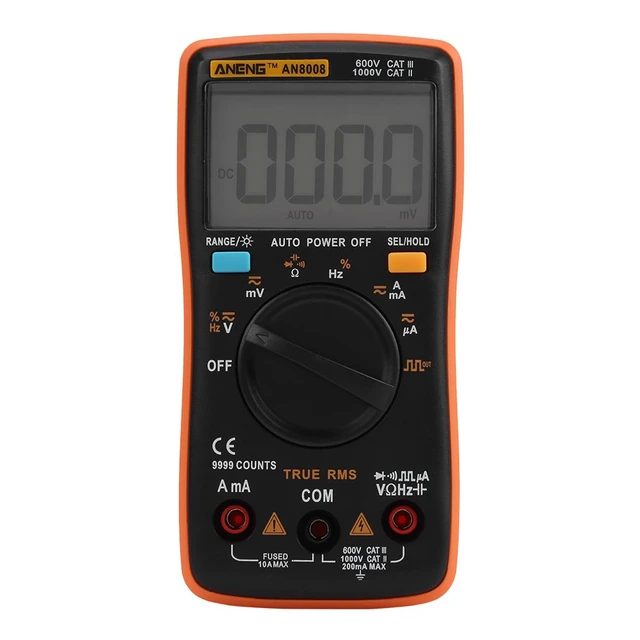 Alt view image 3 of 7 - AN8008 True rms Digital Multimeter AC DC Voltage Ammeter Current Ohm Meter