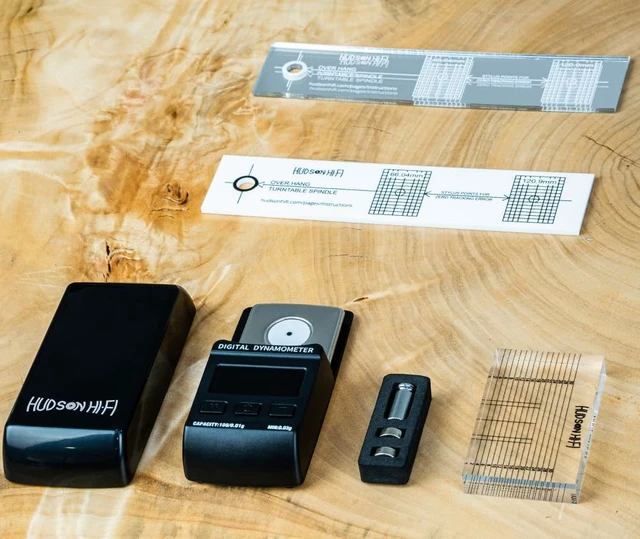 Alt view image 6 of 7 - Hudson Hi-Fi Turntable Cartridge Alignment Kit - The Audiophile Purists Perfected 3-Piece LP Cartridge Setup Set. Accuracy Optimized Digital Scale, Azimuth Ruler, Protractor - Rich Pure Sonic Sound