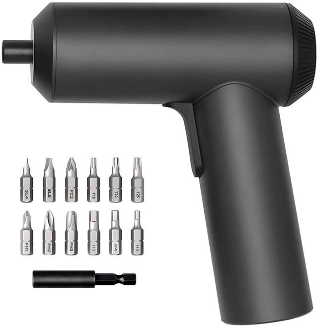 Main image of Xiaomi Mi Cordless Screwdriver 3.6V, 2000mAh Rechargable Battery. Patented One-piece body with USB-C charging port. High 5-N.m Torque Cordless Portable Screwdriver with 12 pieces of S2 Steel Bits