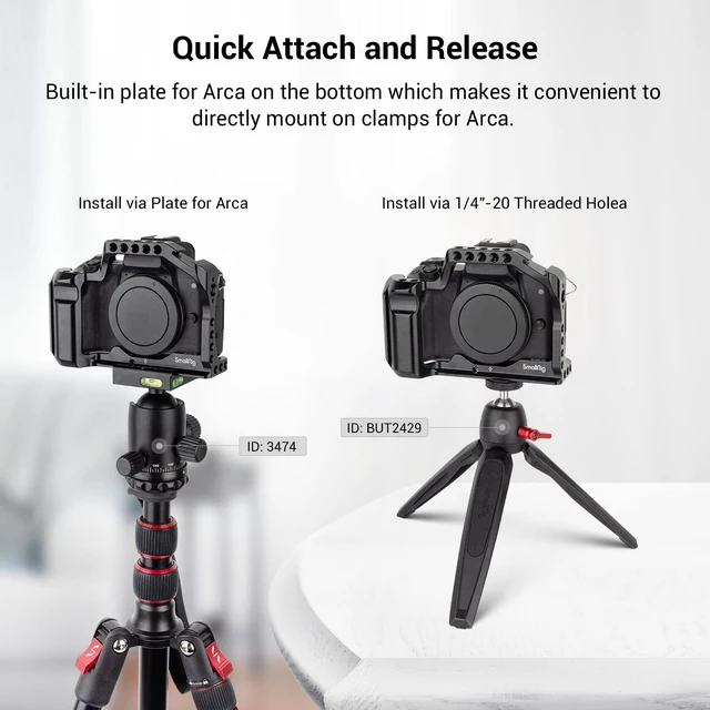 Alt view image 4 of 7 - SmallRig M50 /M50 II /M5 Cage, Aluminum Alloy Video Film Movie Making Rig | with Integrated Grip and NATO Rail for Canon M50 /M50 II /M5 2168C
