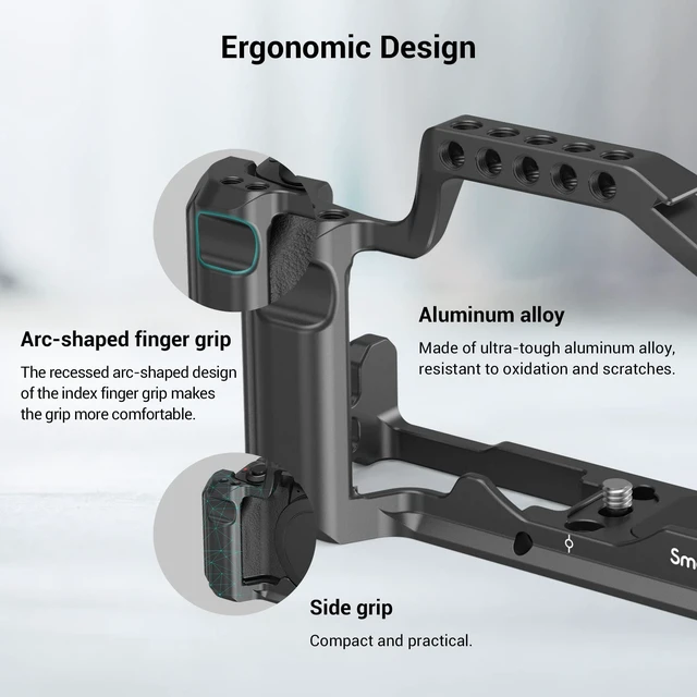 Alt view image 5 of 7 - SmallRig M50 /M50 II /M5 Cage, Aluminum Alloy Video Film Movie Making Rig | with Integrated Grip and NATO Rail for Canon M50 /M50 II /M5 2168C