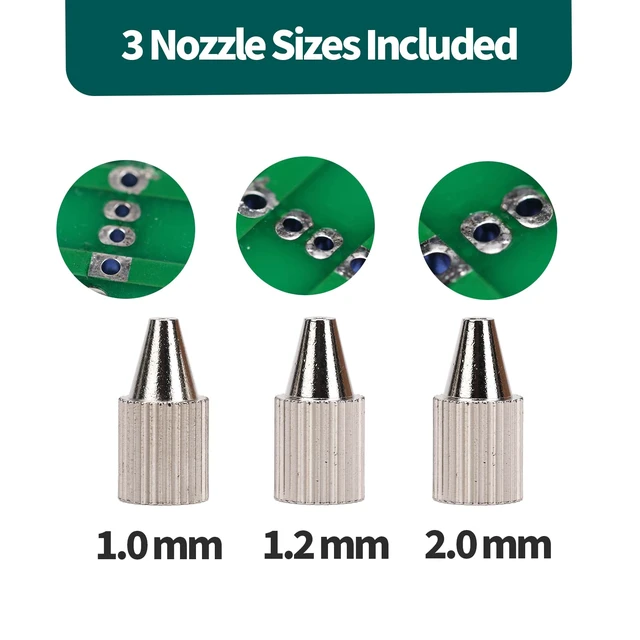 Alt view image 6 of 7 - YIHUA 929D-V Electric Desoldering Iron, One-Hand Solder Sucker Desoldering Pump for Through-Hole PCB Desoldering, Removable Solder Chamber, 1.0mm & 1.2mm & 2.0mm Nozzles, 110-127V