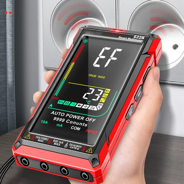 Alt view image 7 of 7 - Digital Multimeter Kit Smart Touch Large Screen Rechargeable Digital Tester Fully Automatic Non Burning Ohm Amp Volt Meter