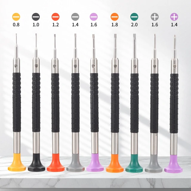 Alt view image 2 of 6 - Watch Screwdriver Set with 9pcs Precision Slotted and Phillips9pcs Different Sizes With 9 Extra Replace Blades Watchmaker Screwdriver Set for Watch/Eyeglass/Jewelry Repair