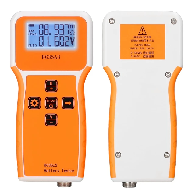 Alt view image 7 of 7 - Mulcort Battery Tester, 200 100V Portable Battery Internal Resistance Voltage Tester 3-Digit Display Battery Tester High-Precise True Four-Wire AC Lithium Lead-Acid Lithium Battery Detector
