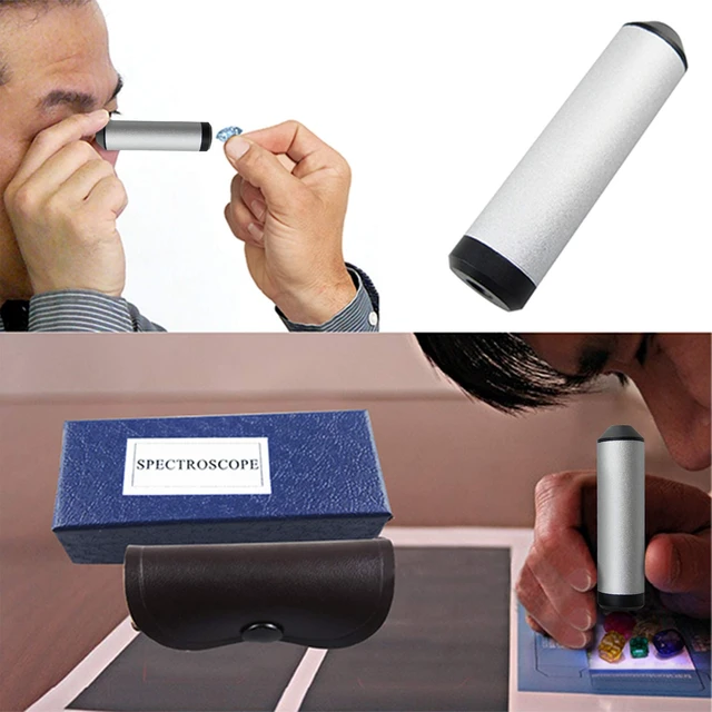 Alt view image 2 of 7 - Handheld Durable Small Diffraction Spectroscope 55mm Jewelers Eye Loupe Jewelry Magnifier for Gems Jewelry Rocks Stamps Coins Watches Hobbies Antiques Gems, Coins, Stamps
